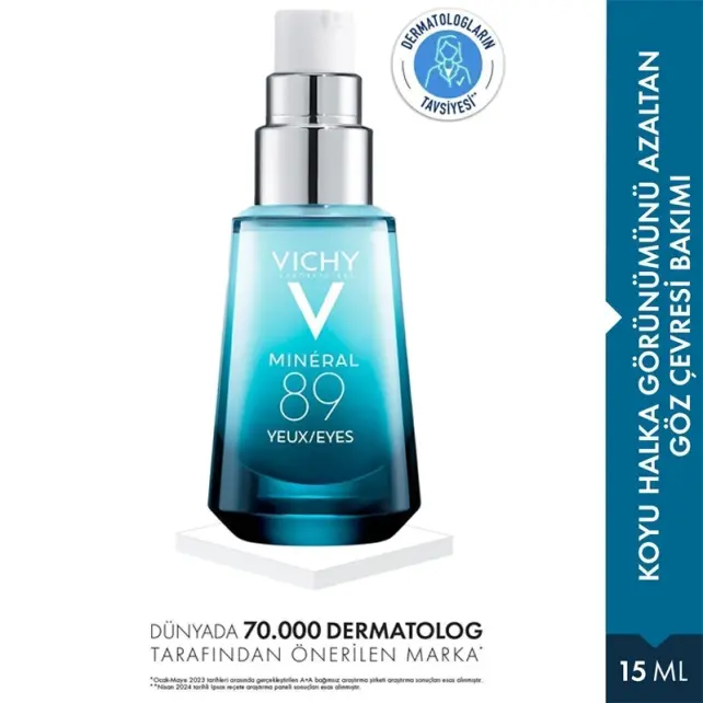 Vichy Mineral 89 Eyes - Yoğun Nemlendirici Göz Çevresi Bakım Serumu 15ml - 2