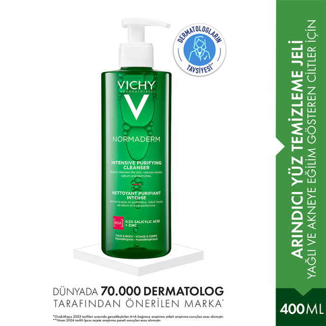 Vichy Normaderm Phytosolution Intensive Purifying Gel - Temizleyici Jel 400ml - 2