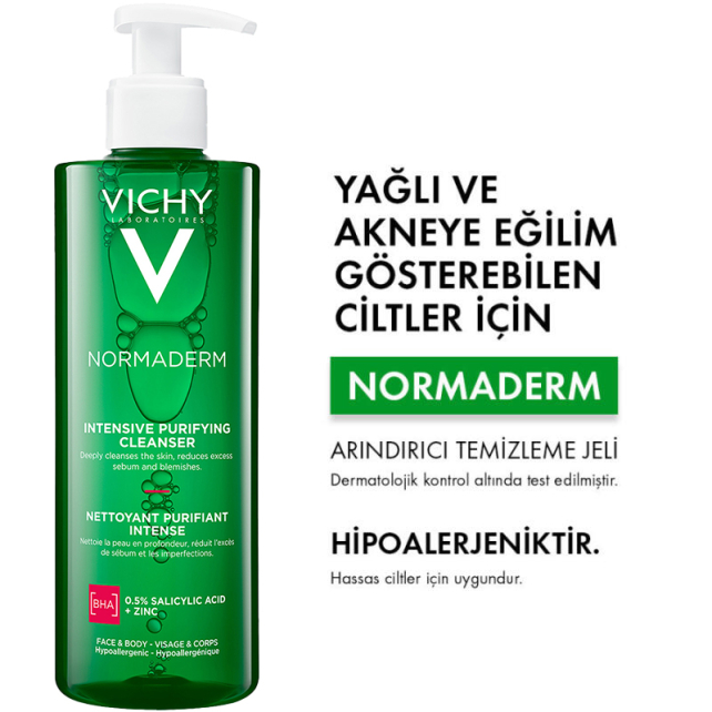 Vichy Normaderm Phytosolution Intensive Purifying Gel - Temizleyici Jel 400ml - 3