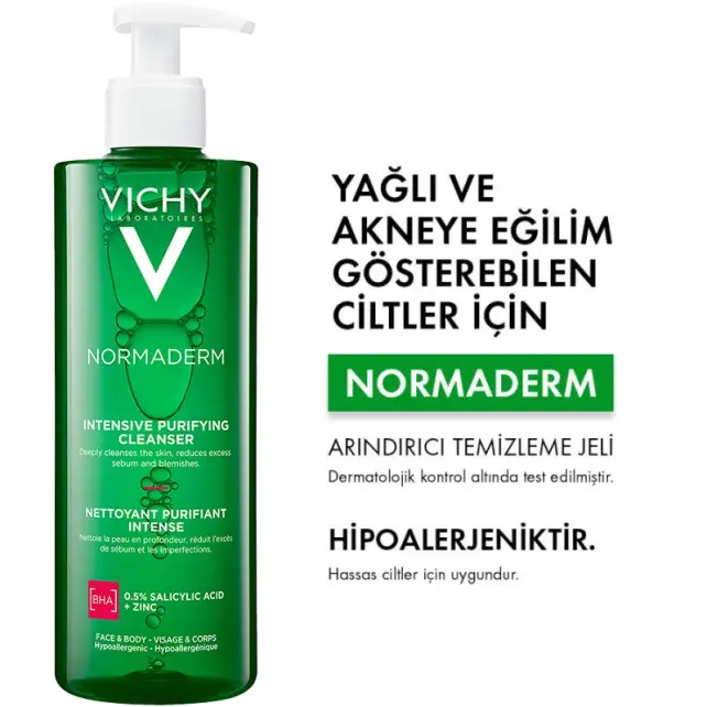 Vichy Normaderm Phytosolution Intensive Purifying Gel - Temizleyici Jel 400ml - 3