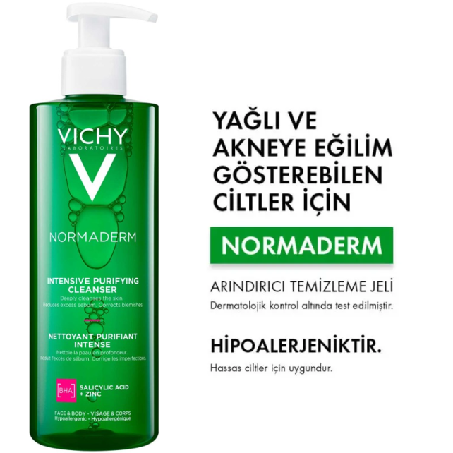 Vichy Normaderm Phytosolution Intensive Purifying Gel - Temizleyici Jel 400ml - 2