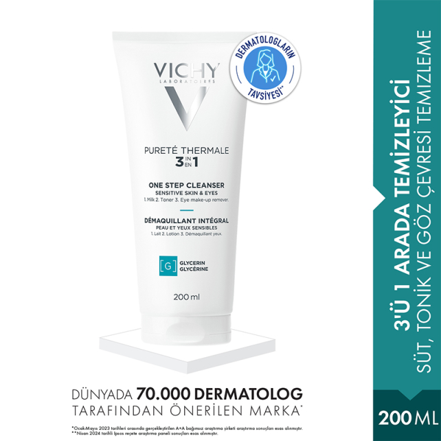 Vichy Purete Thermale Temizleme Sütü 3'ü 1 Arada 200ml - 2