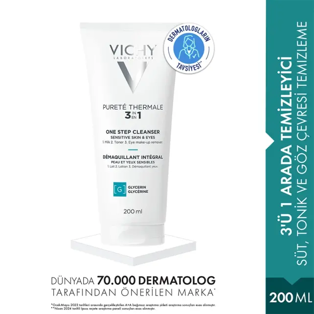 Vichy Purete Thermale Temizleme Sütü 3'ü 1 Arada 200ml - 2