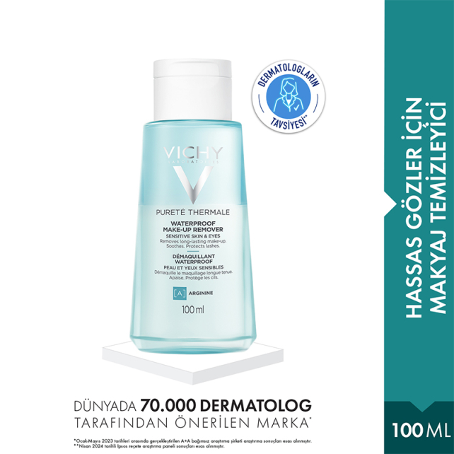Vichy Purete Thermale Waterproof Eye Make-Up Remover - Göz Makyaj Temizleyici 100ml - 2