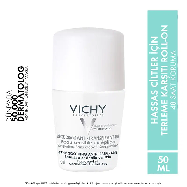 Vichy Soothing Roll-On Deodorant 50ml - 2
