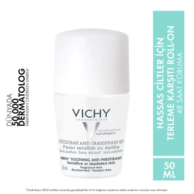 Vichy Soothing Roll-On Deodorant 50ml - 2