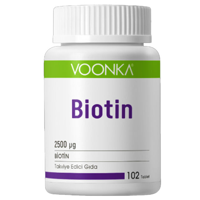 Voonka Biotin Takviye Edici Gıda 2500mg 102 Tablet - 1