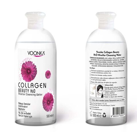 Voonka Beauty Collagen H2O Micellar Cleansing Water - Temizleyici Misel Su 500ml Voonka Beauty Collagen H2O Micellar Cleansing Water - Temizleyici Misel Su 500ml