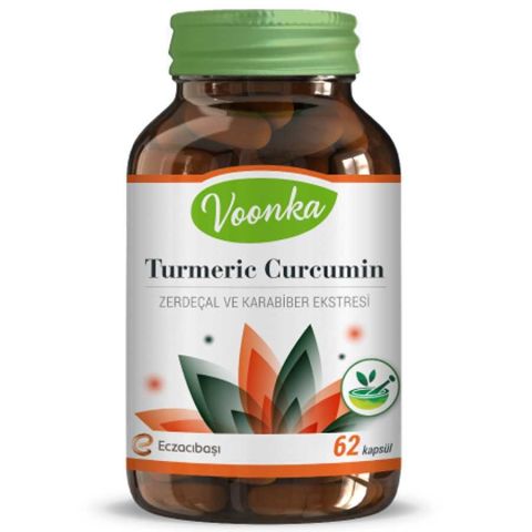 Voonka Turmeric Curcumin Zerdeçal ve Karabiber Ekstresi 62 Kapsül Voonka Turmeric Curcumin Zerdeçal ve Karabiber Ekstresi 62 Kapsül