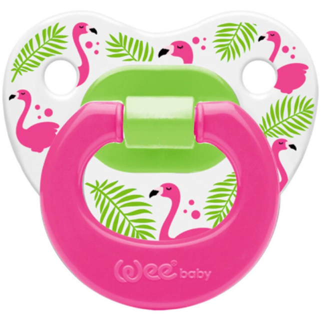Wee Baby Damaklı Emzik - Desenli Pembe 0-6 Ay - 1