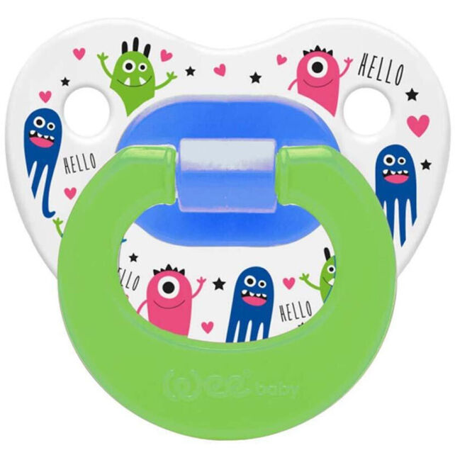 Wee Baby Damaklı Emzik - Desenli Yeşil 0-6 Ay - 1