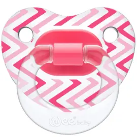 Wee Baby Damaklı Emzik - Şeffaf Pembe 6-18 Ay - Weebaby