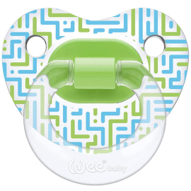 Wee Baby Damaklı Emzik - Şeffaf Yeşil 6-18 Ay - Weebaby