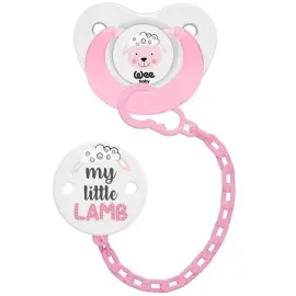 Wee Baby Emzik ve Askı Seti Pembe - Weebaby