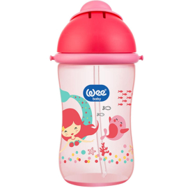 Wee Baby Pipetli Bardak - Pembe 6+Ay 380ml - Weebaby