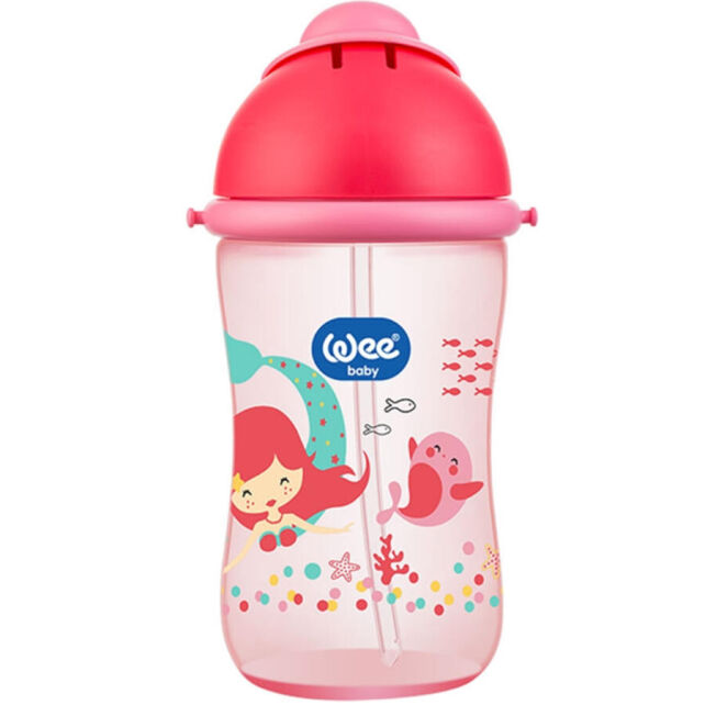 Wee Baby Pipetli Bardak - Pembe 6+Ay 380ml - 1