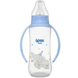 Wee Baby PP Kulplu Biberon - Mavi 270ml 6-18 Ay - Weebaby