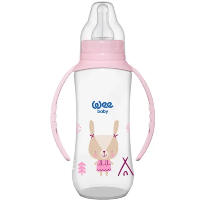 Wee Baby PP Kulplu Biberon - Pembe 270ml 6-18 Ay - 1