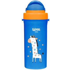 Wee Baby Renkli Pipetli Bardak Mavi 300ml 6+ Ay - Weebaby
