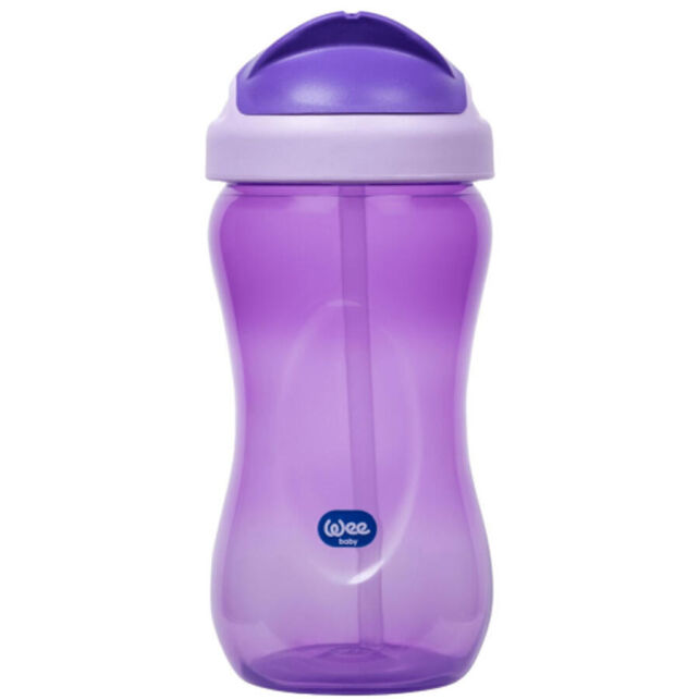 Wee Baby Renkli Pipetli Bardak - Mor 350ml 6+ Ay - 1