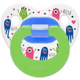 Weebaby Damaklı Emzik - Desenli Yeşil 0-6 Ay - Weebaby