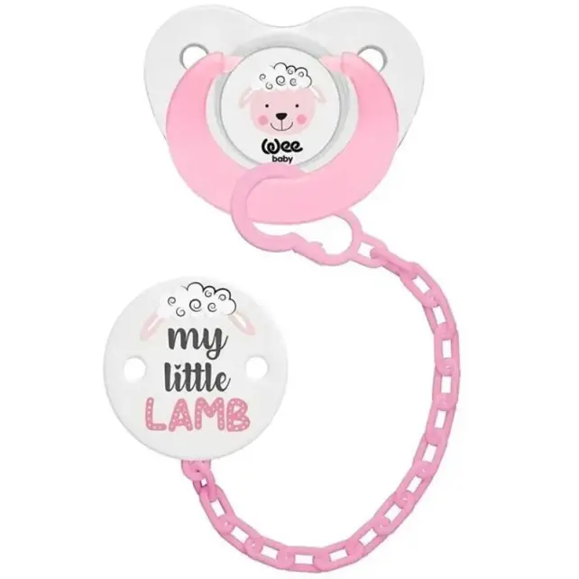 Weebaby Emzik ve Askı Seti Pembe - 1