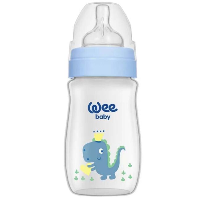 Weebaby Klasik Geniş Ağızlı PP Biberon - Mavi 250ml 0-6+Ay - 1