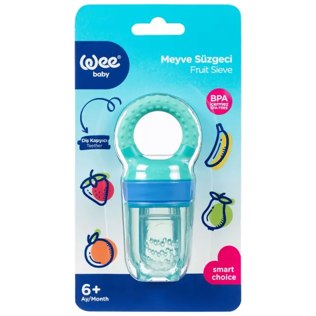 WeeBaby Meyve Süzgeci 6+Ay - Yeşil Mavi - 1