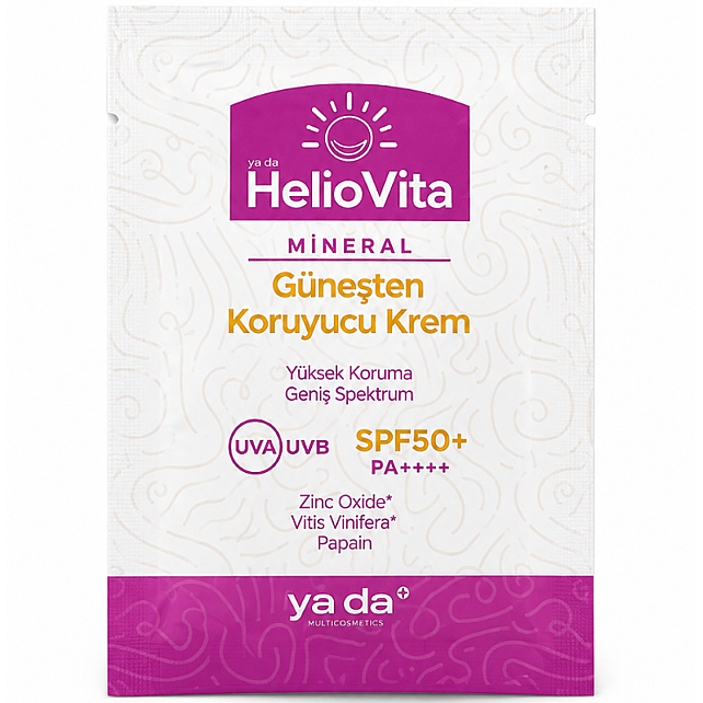Ya Da Multicosmetics HelioVita %100 Mineral Güneş Koruyucu Krem SPF 50+  2ml - 1