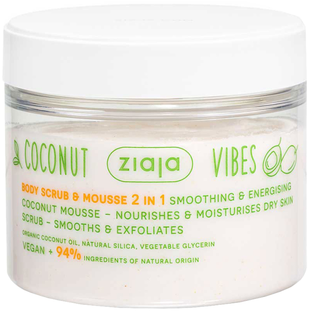 Ziaja Coconut Vibes Body Scrub & Mousse 2in1 - Vücut Peelingi 270ml - 1