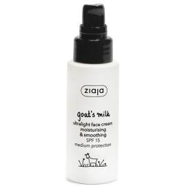 Ziaja Goat Milk Ultralight Face Cream Moisturizing SPF 15 - Keçi Sütü Nemlendirici Krem 50ml - Ziaja