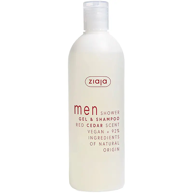 Ziaja Men 2 In 1 Shower Gel & Shampoo - Erkekler İçin Kırmızı Sedir Duş Jeli ve Şampuan 400ml - 1