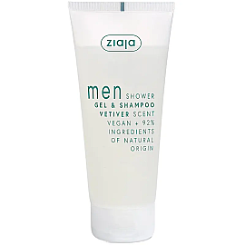 Ziaja Men 2 In 1 Shower Gel & Shampoo - Erkekler İçin Nane Özlü Duş Jeli ve Şampuan 200ml - Ziaja