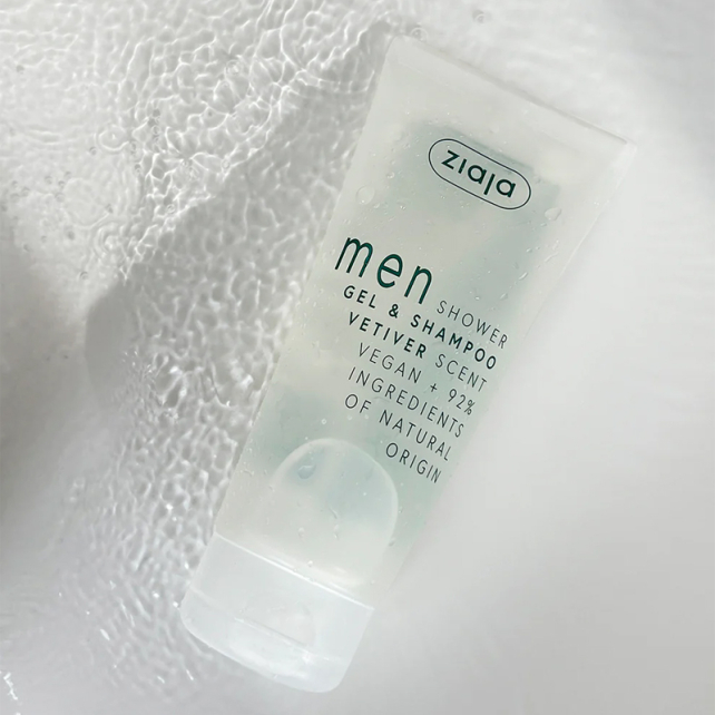 Ziaja Men 2'in 1 Shower Gel & Shampoo - Erkekler İçin Nane Özlü Duş Jeli ve Şampuan 200ml - 2