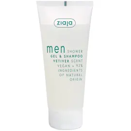 Ziaja Men 2'in 1 Shower Gel & Shampoo - Erkekler İçin Nane Özlü Duş Jeli ve Şampuan 200ml - 1